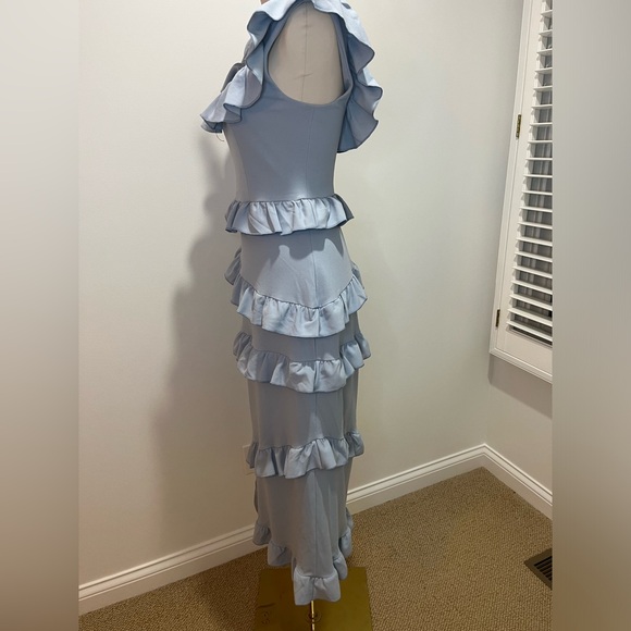 Show Me Your MuMu NWOT Greta Dress in Steel Blue Stretch - Picture 14 of 16